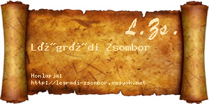 Légrádi Zsombor névjegykártya